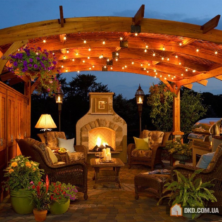 Освещение в беседке