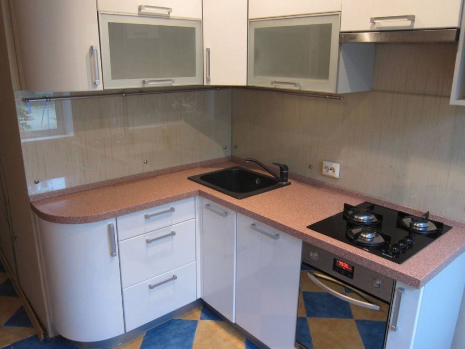 Двойная угловая раковина для кухни