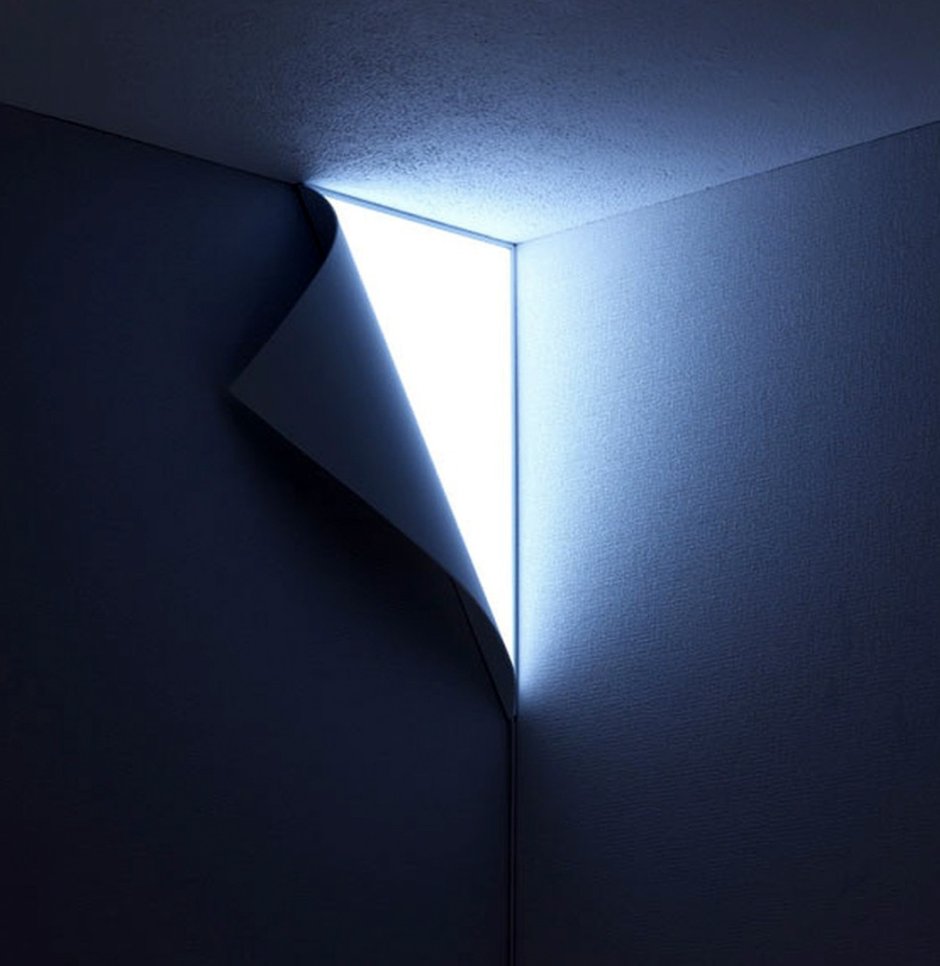 Угловой светильник на стену