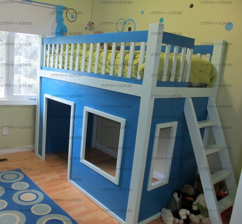 Детская кровать дом с игровой зоной своими руками