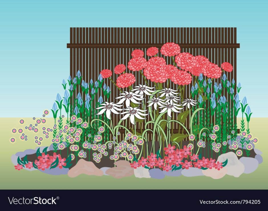 Сад мультяшный