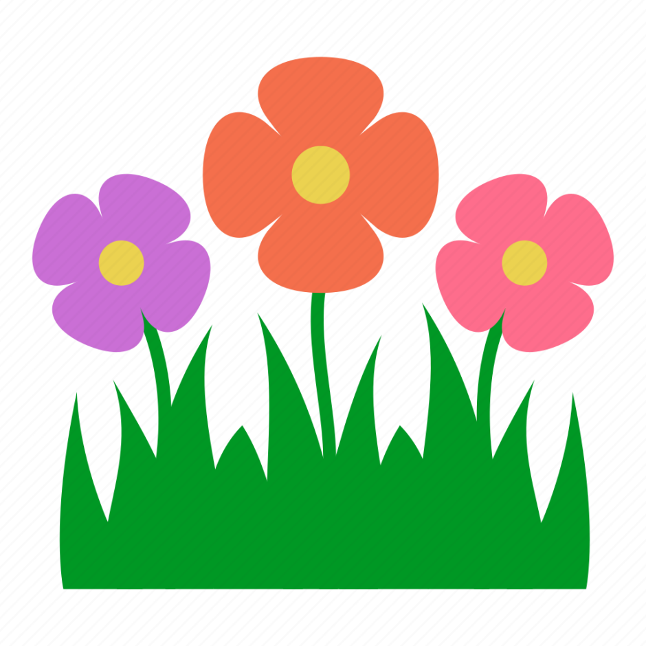 Макет клумбы с цветами