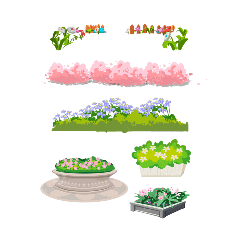 Векторные иконки клумба