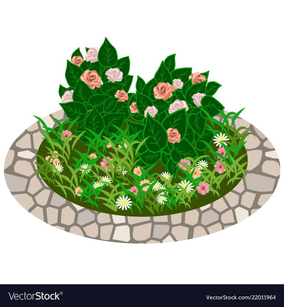 Клумба картинка для детей