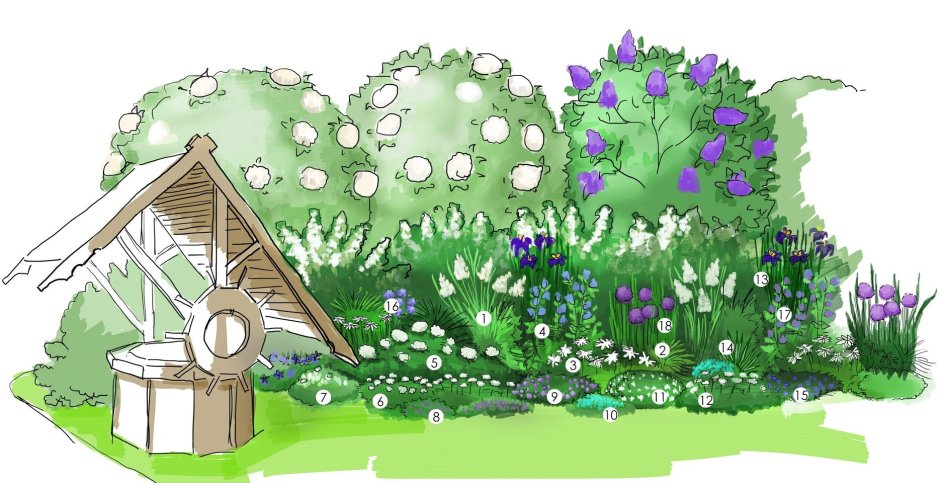 Мультяшный забор в детском саду