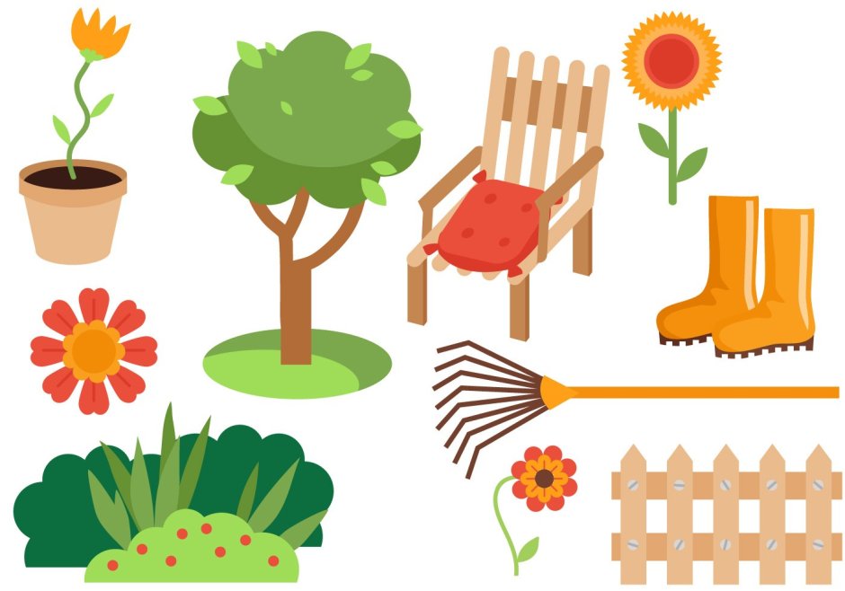 Клумба в перспективе