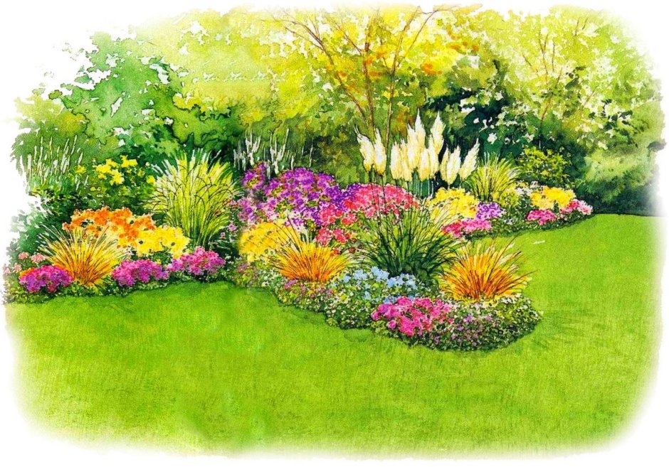 Клумбы в векторной графике
