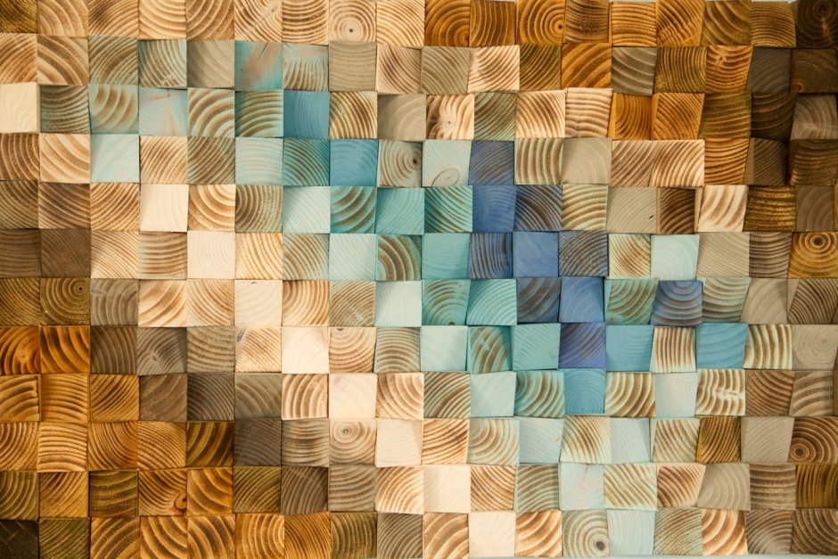 Geometric Wood Wall Art texture