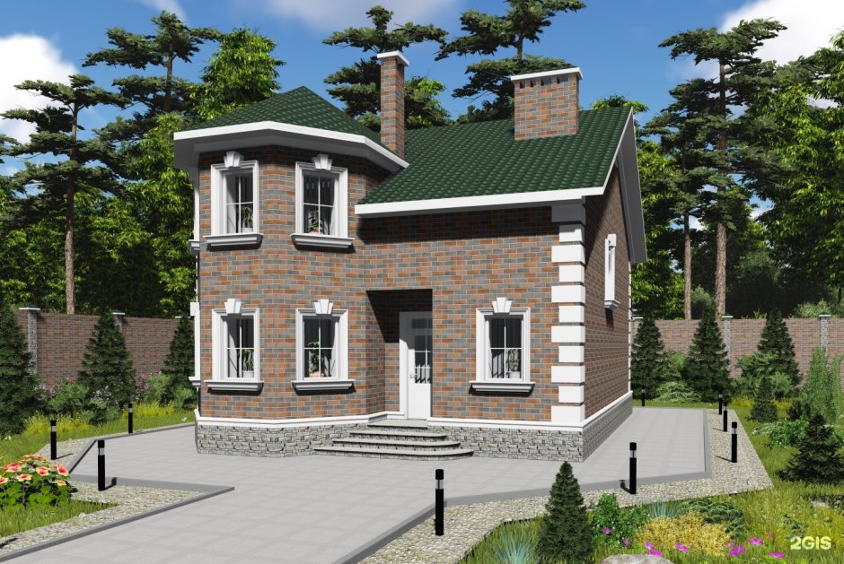 Небольшой коттедж с эркером