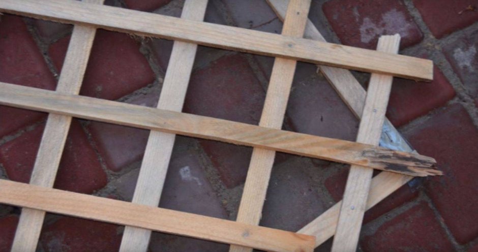 Обрешётка для беседки под 45 градусов