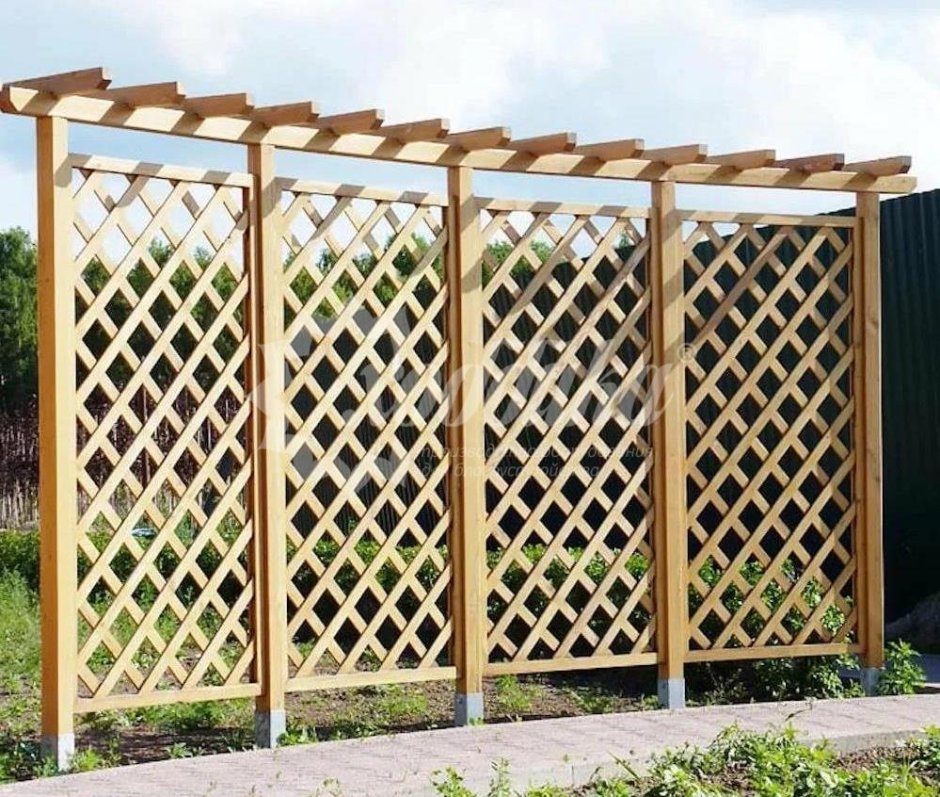 Решётка(пергола,шпалера) деревянная 138*109