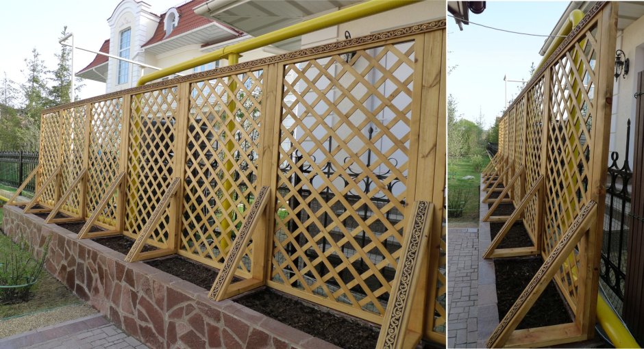 Садовые решетки деревянные