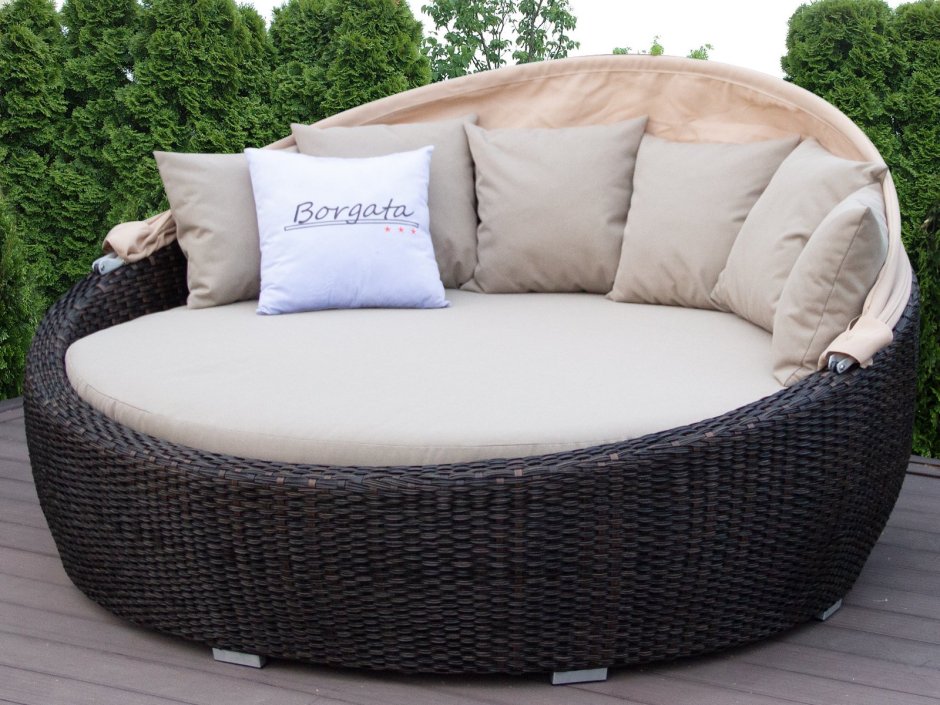 Кресло плетеное круглое