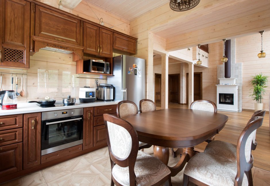 Дом Шале из клееного бруса интерьер