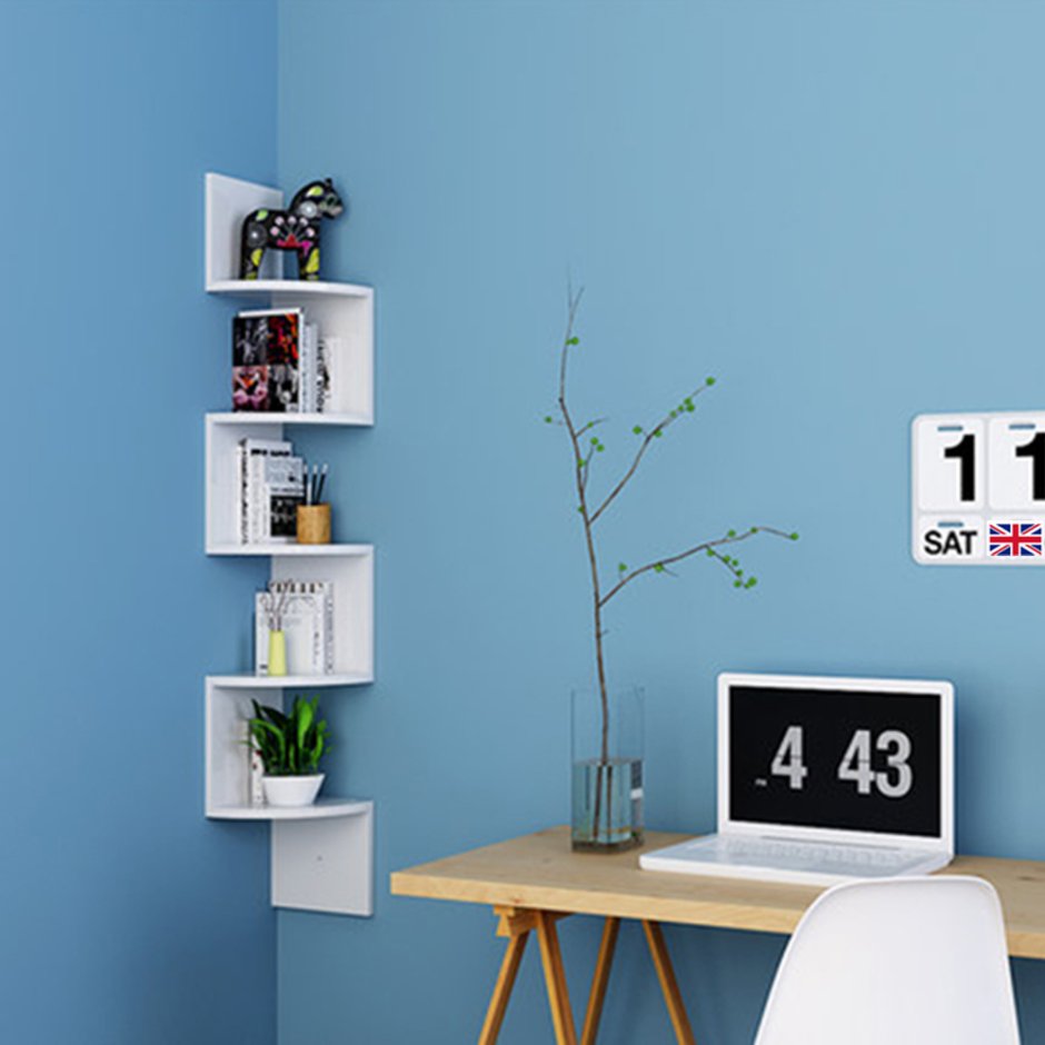 Угловая полка на стену