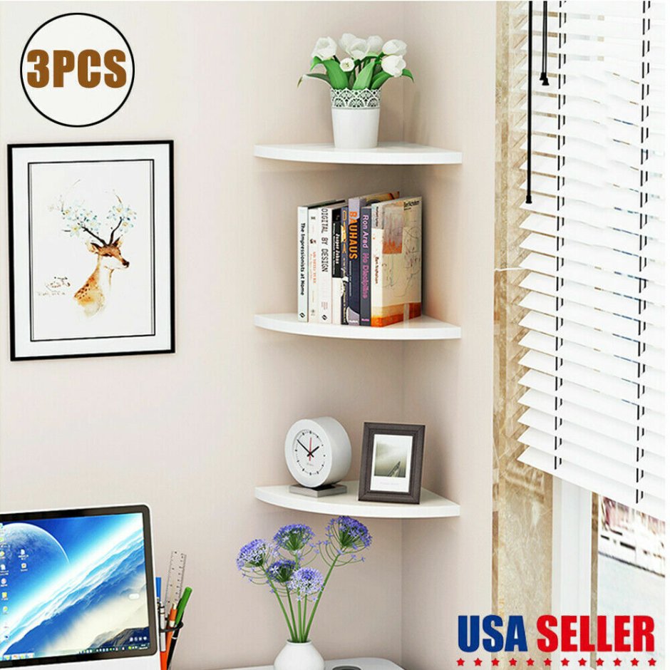 Угловые полки в гостиную