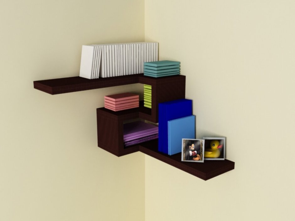 Полки угловые квадратные