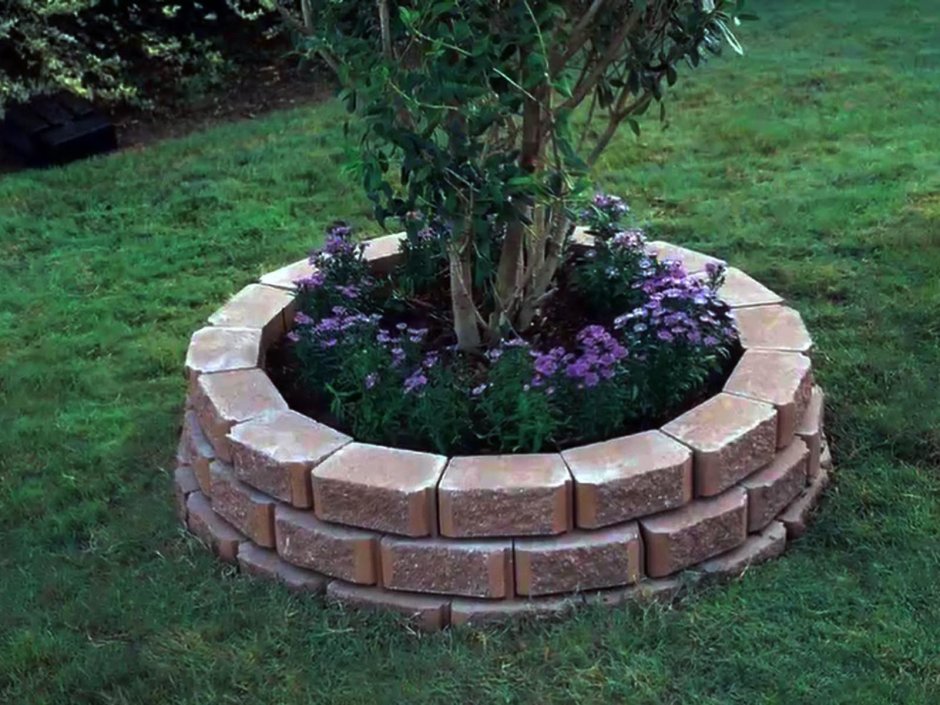 Бордюр мульча клумба