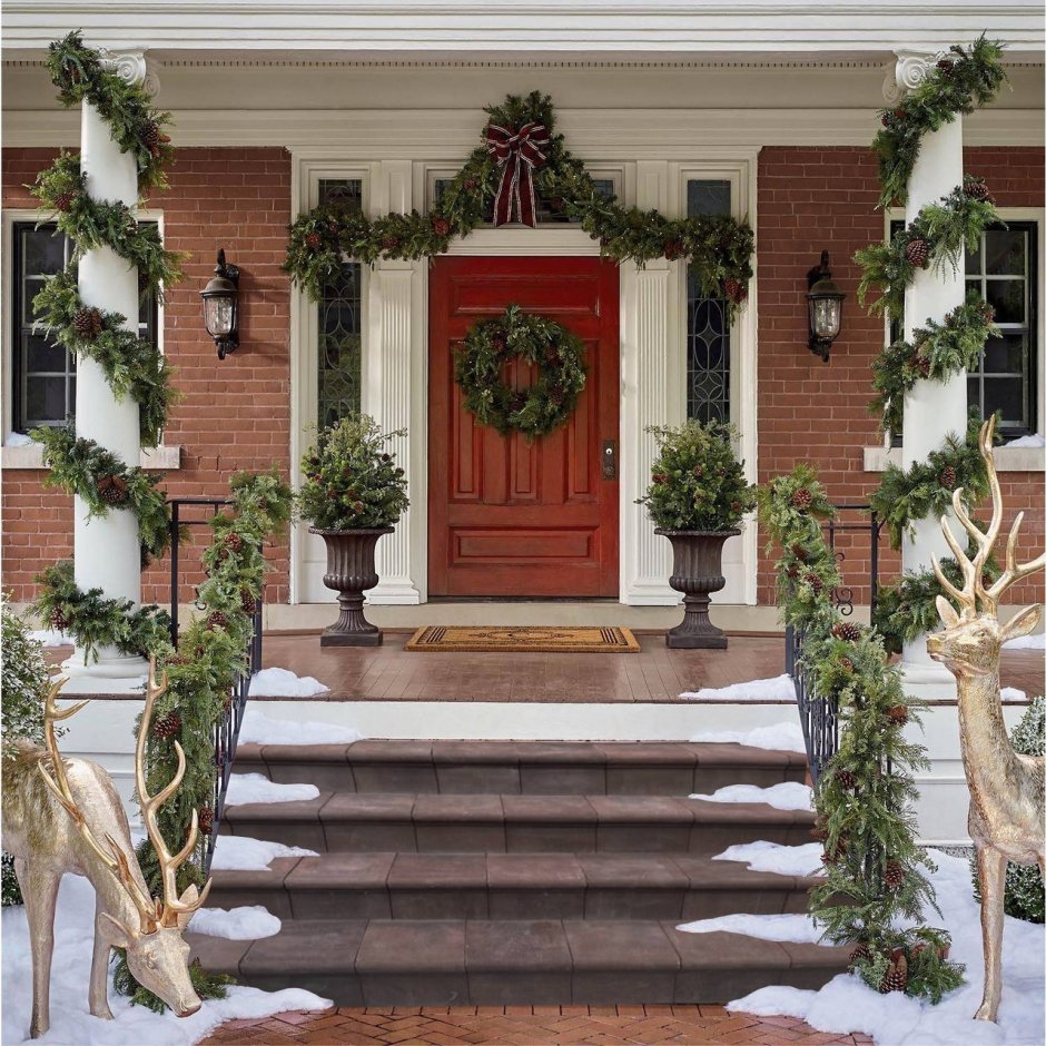 Украсить крыльцо здания