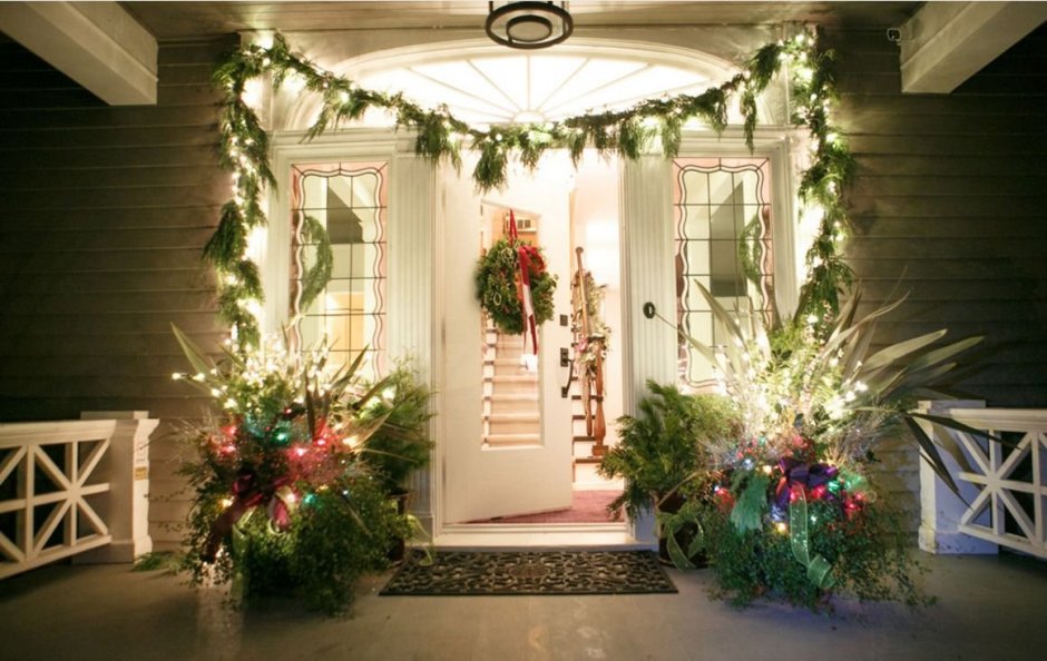 Украшение террасы к новому году