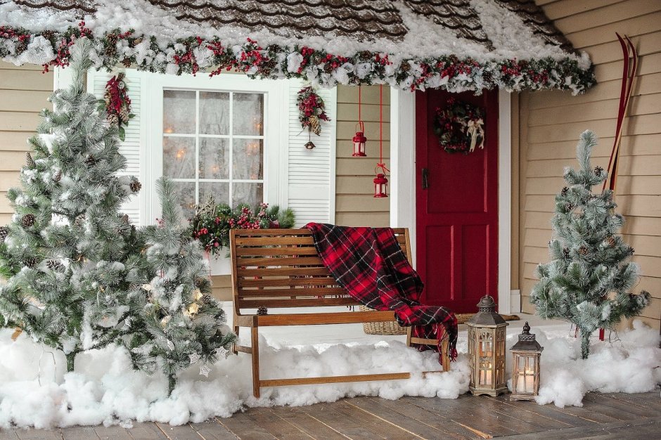 Украшение вестибюля к новому году