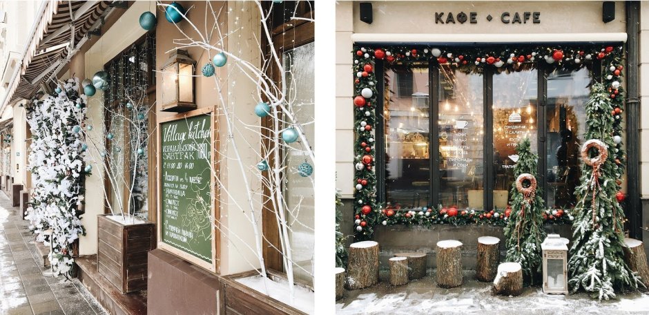 Украшение двери на новый год