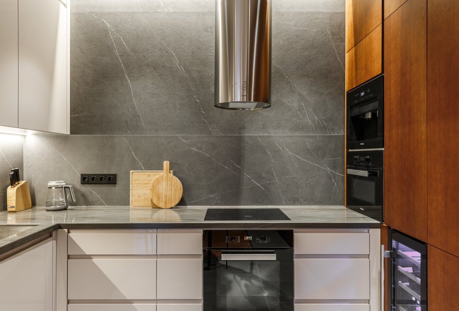 Кухонный фартук из керамогранита