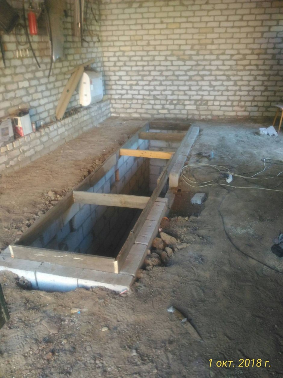 Опалубка для ямы в гараже