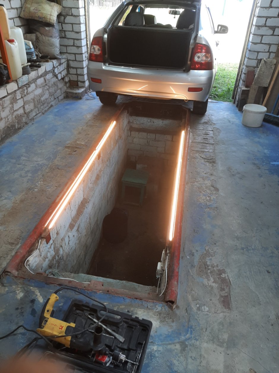 Смотровая яма из шлакоблока