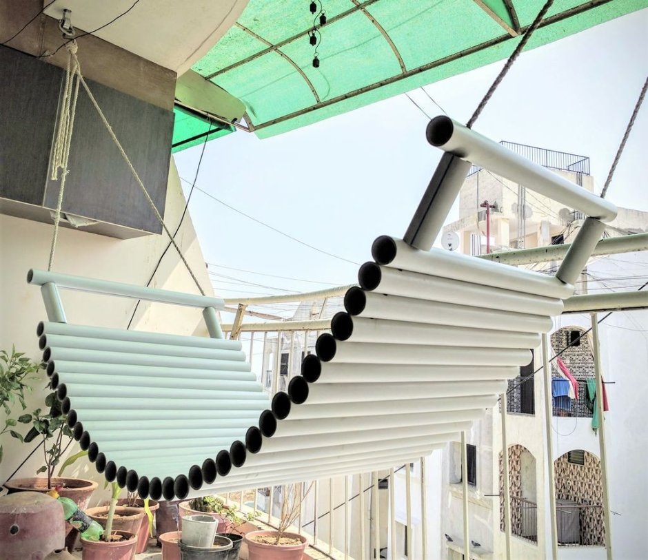 Гамак из пластиковых труб