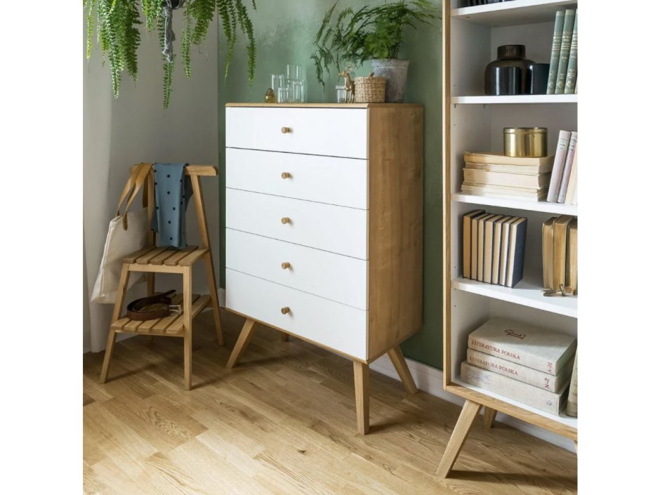 Комод белый узкий