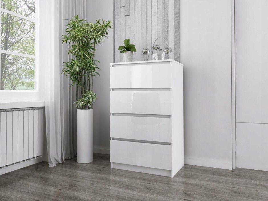 Комод BLS белый глянец