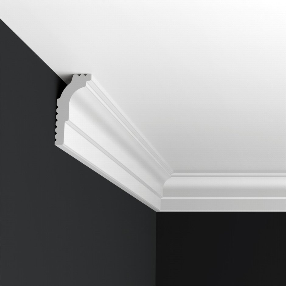 Плинтус потолочный полистирол ударопрочный NMC led il4 белый 60х34х2000 мм
