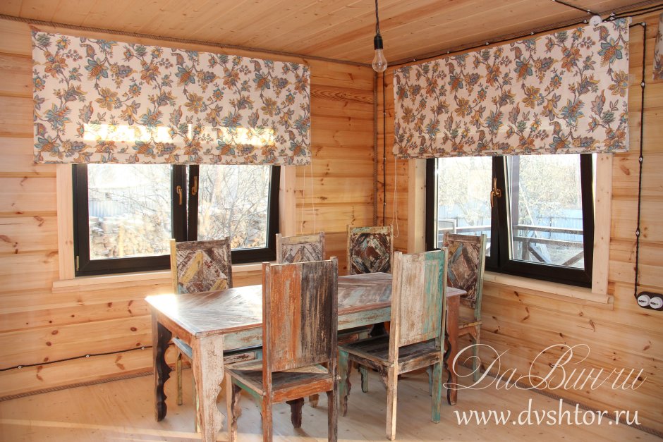 Римские шторы в бане