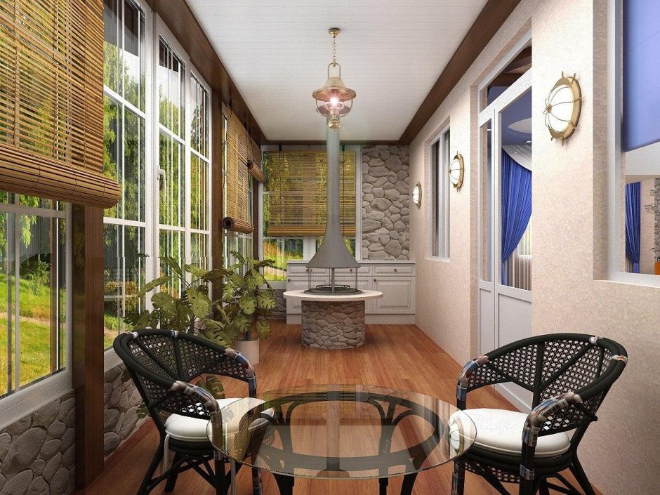 Дизайнерская отделка балкона