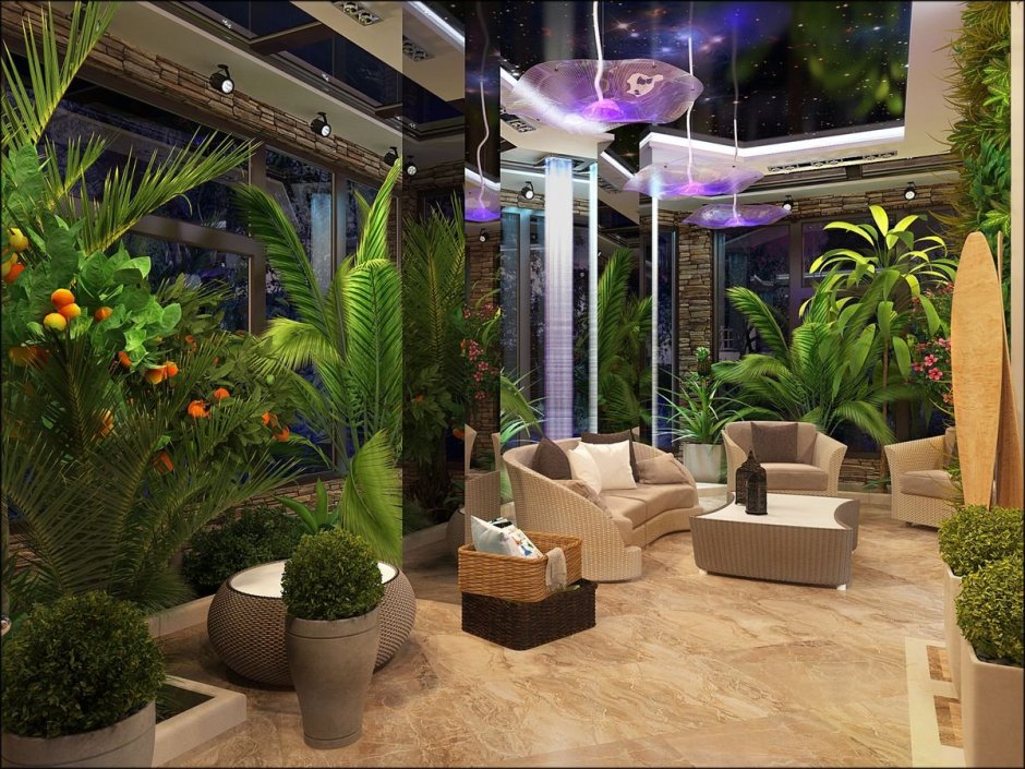 Гостиная с зимним садом