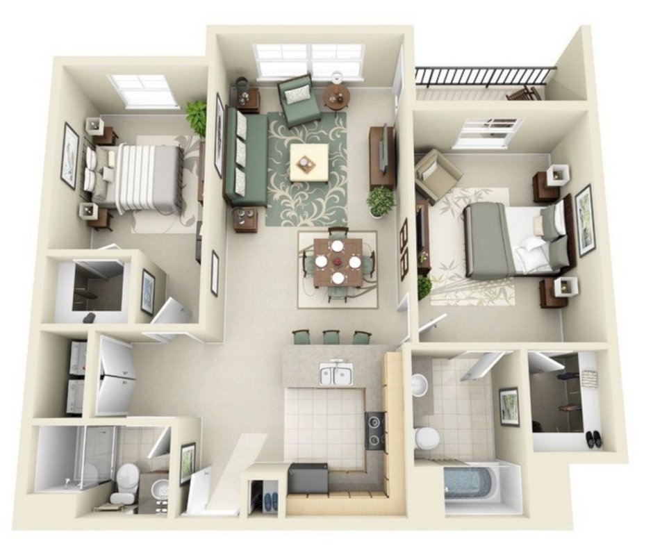 Планировки домов вид сверху