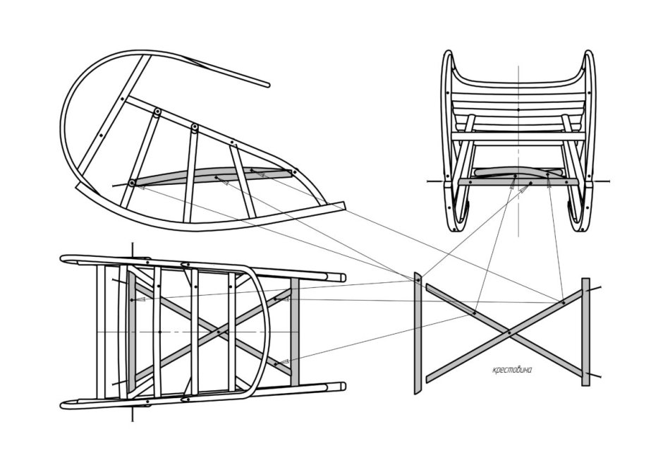 Маятниковая кресло качалка чертеж из профильной трубы