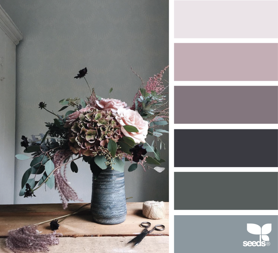 Сочетание с серым цветом палитра