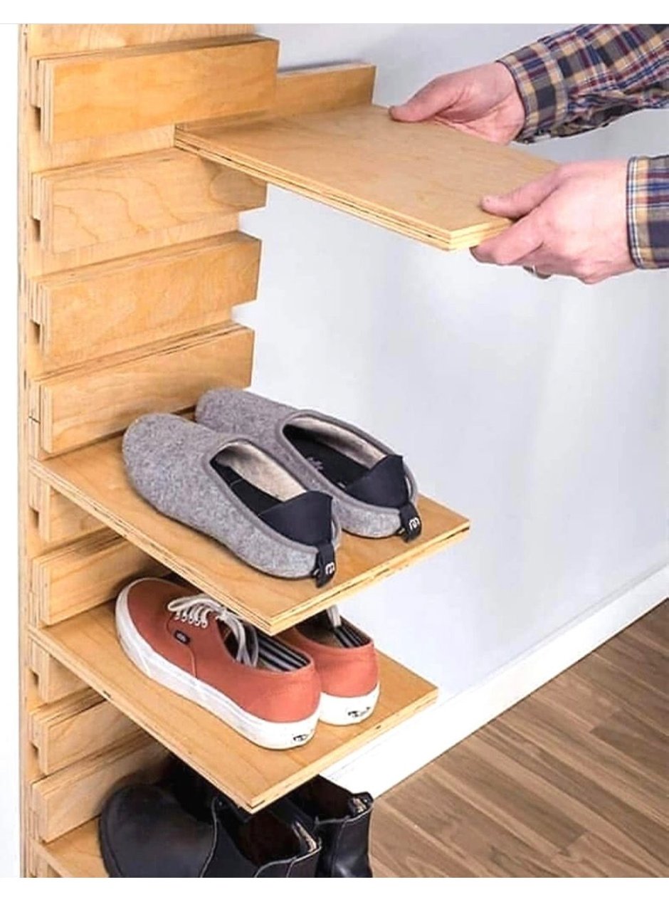 Полочка для обуви деревянная