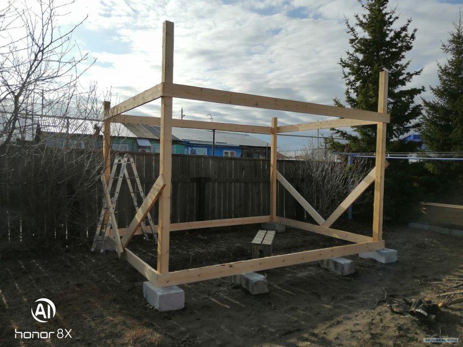 Беседка односкатная 3х3