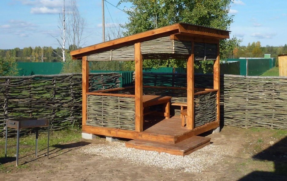 Беседка односкатная 3х3