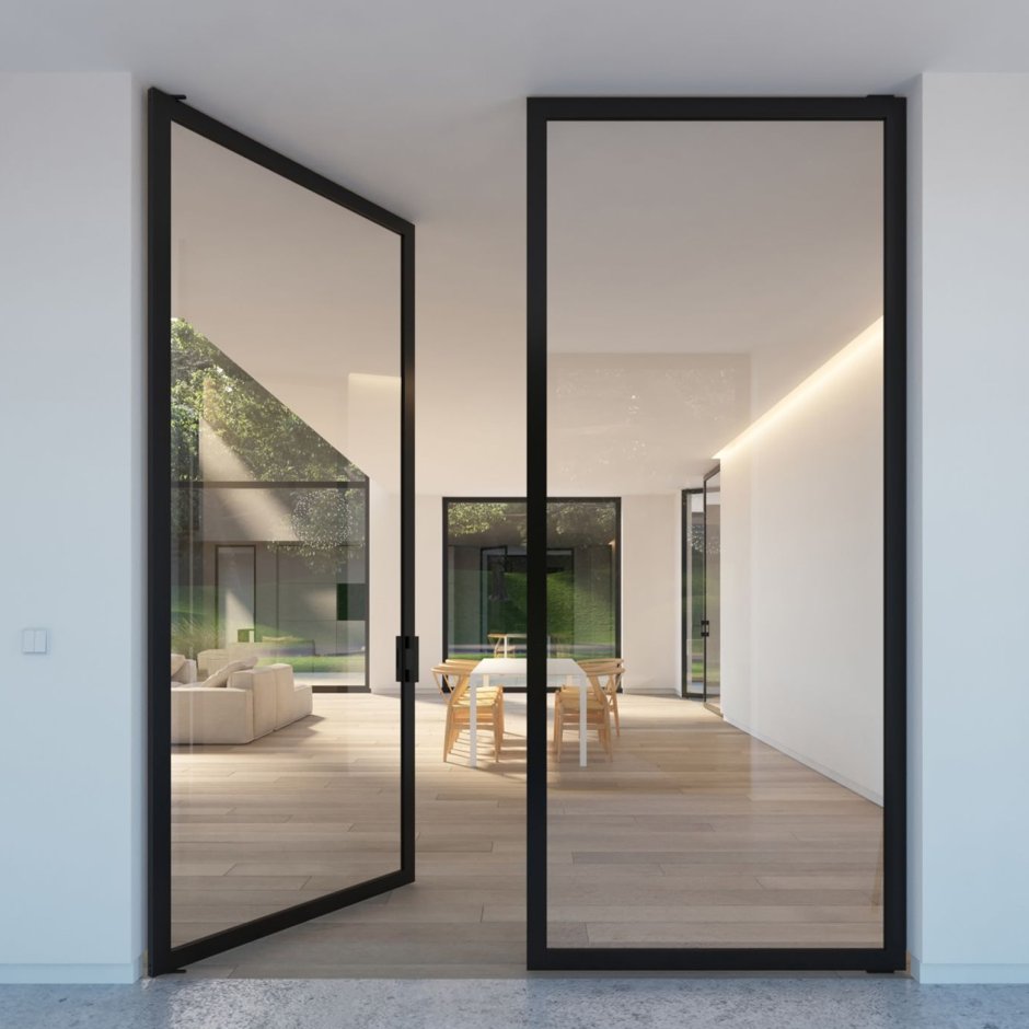 Двери французские межкомнатные стеклянные