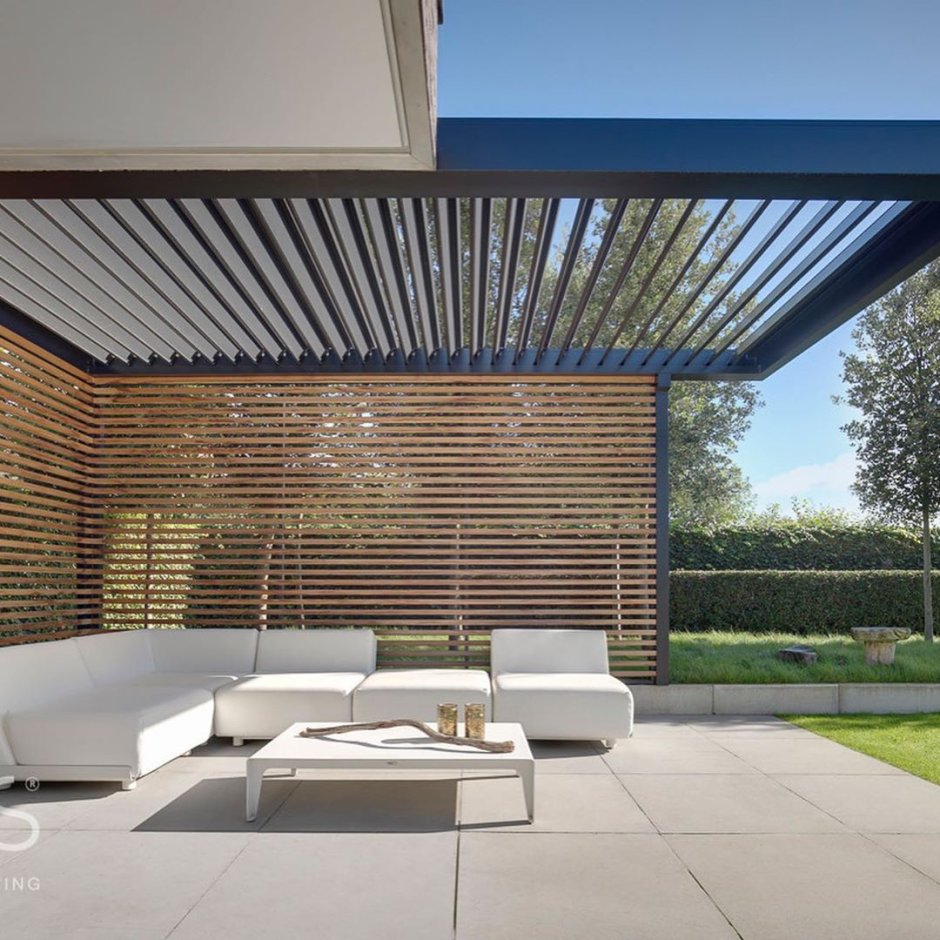 Зона барбекю в современном стиле