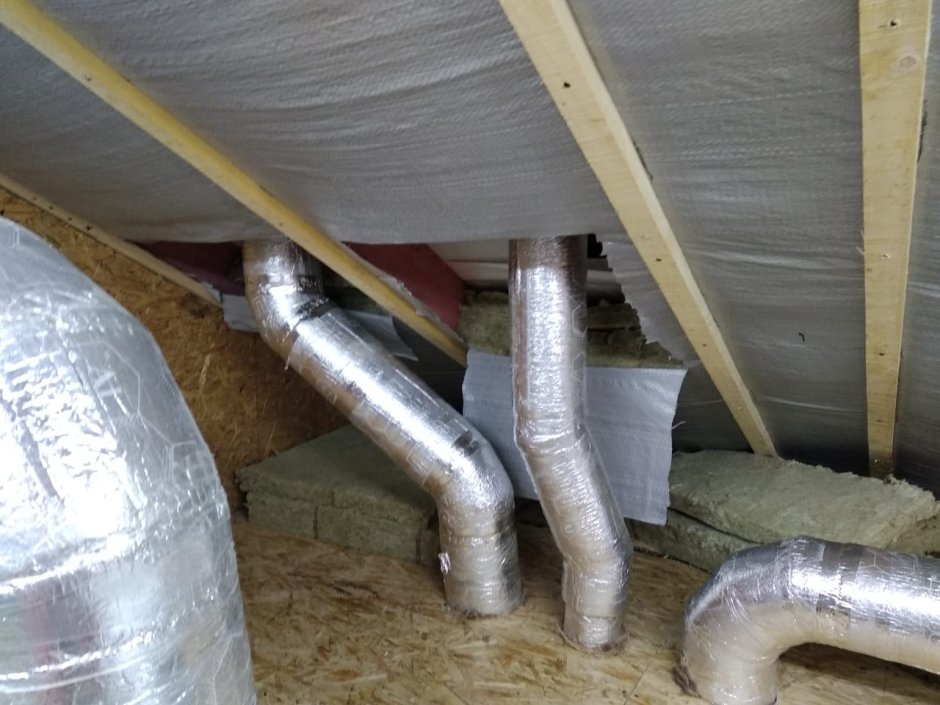 Вальмовая кровля с холодным чердаком