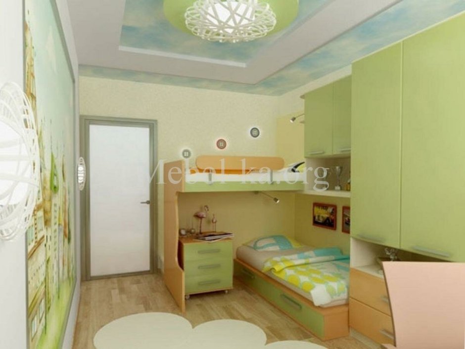 Детская для двоих разнополых 15 кв.м