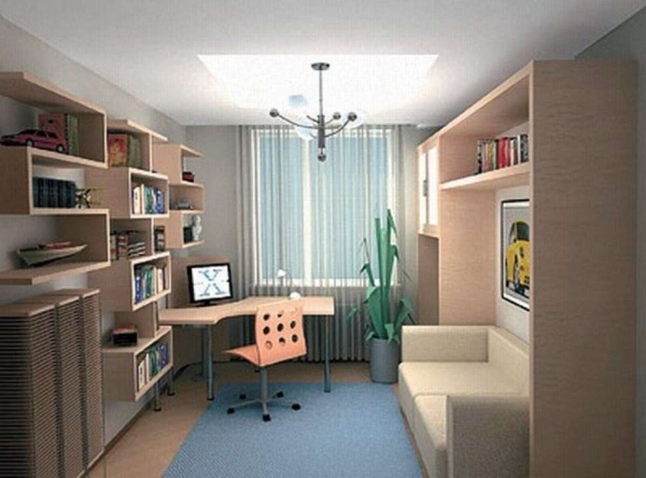 Расстановка мебели в комнате школьника