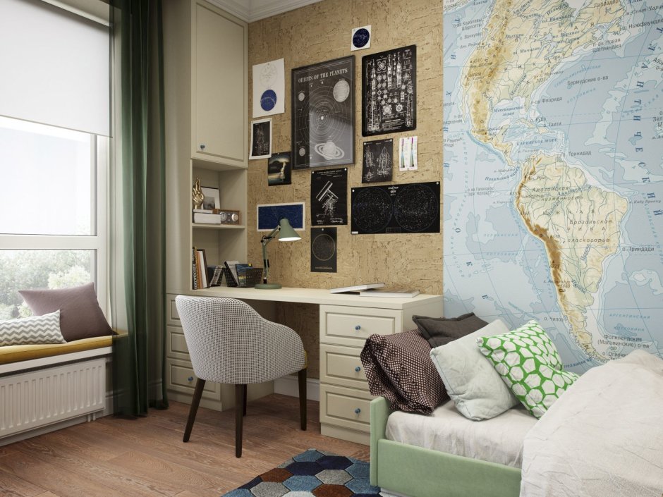 Комната для мальчика школьника