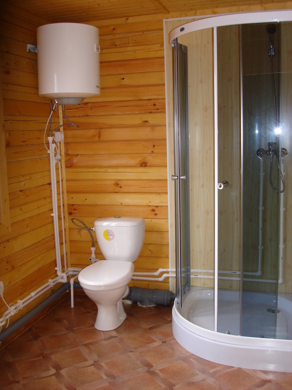 Душевая в деревянном доме