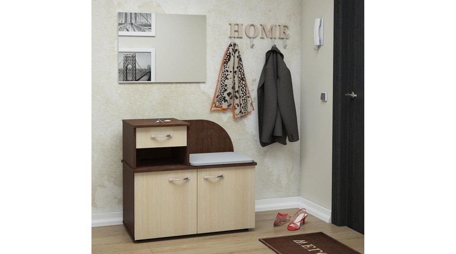 Вешалка с обувницей в прихожую